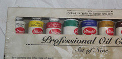 NOS Vintage Utrecht Professional Oil Colors Set of 9 37cc