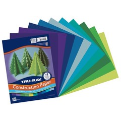 “Tru-Ray Heavyweight Construction Paper Cool Assorted Colors 9″” x 12″” 50 Sh…