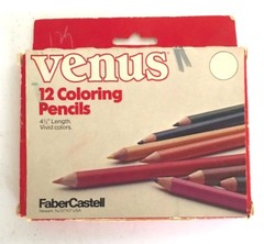 Vintage Venus 4.5 ” length vivid color Coloring Pencils Faber Castell 10 in Box