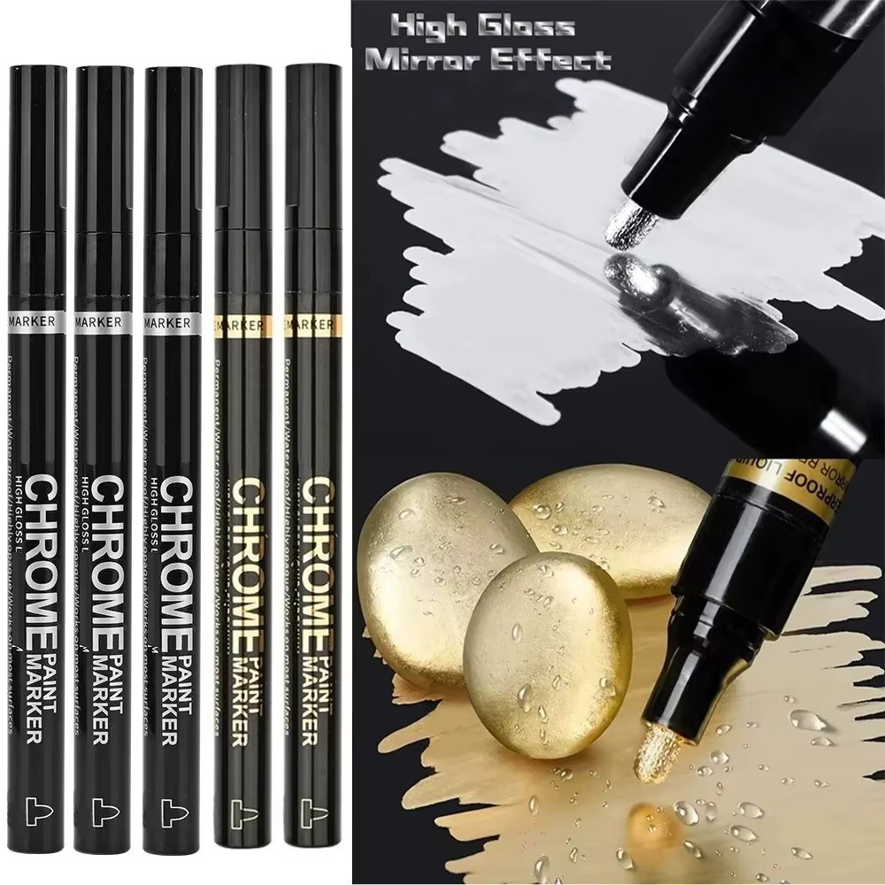 Liquid Chrome Mirror Marker Pens Waterproof Diy Paint Pen Craftwork Pen