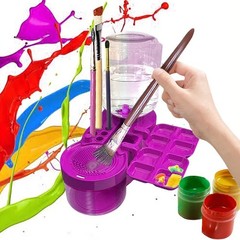 Paint Brush Cleaner with Drain Button, Brush Rinsing Machine for Acrylic Paints