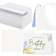200 Pcs Bookmark Making Kit, 40 Blank Bookmarks with Tassels and PVC Protecto…