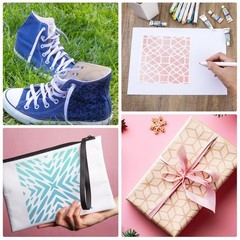 24Pcs Stencils for Painting, Geometric Pattern Stencils for Crafts Reusable, …