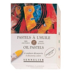 French Oil Pastels by Sennelier 6 Color Discovery Set for Professional Artists