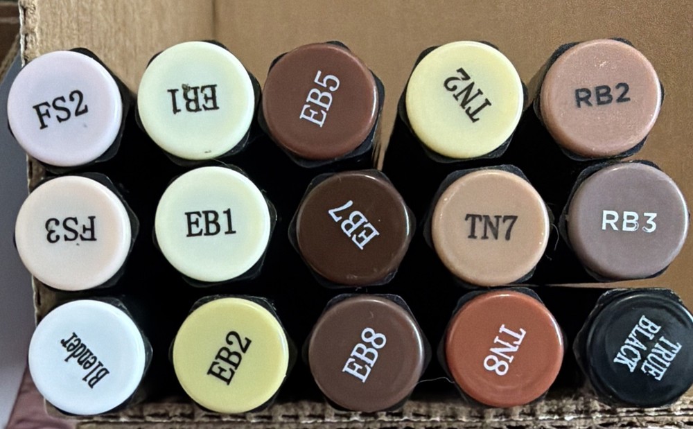 Lot Of 15 – Spectrum Noir Markers – Skin Tones, Browns, And Warm Neutral’s