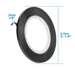 cridoz 10 Rolls 1/8 Pinstripe Tape inch x 108 feet x 0.125 inches, Black