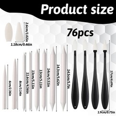 76 PCS Oil Pastel Blending Tools for Drawing, Blending Stumps and Paper Art B…