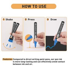 Tire Marker Pens 8 Pack Waterproof Paint Pens for Car Tire Lettering