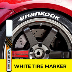 Premium Tire Marker Pens, White Waterproof Paint Markers for Car Tire Lettering,