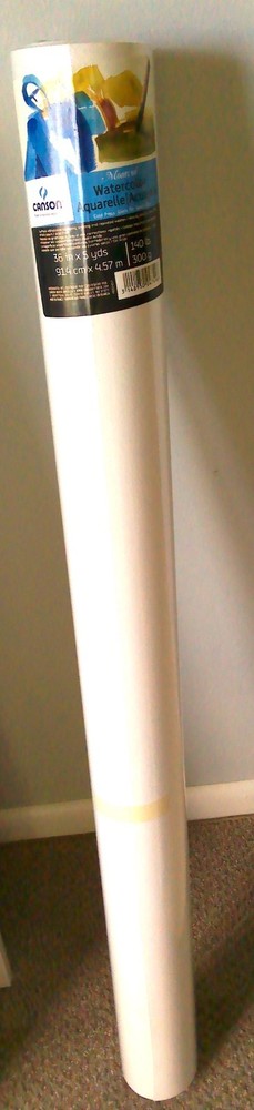 NEW Canson Montval Watercolor Paper Cold Press Roll Natural White 36″ x 5 yards