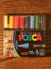 Uni POSCA PC-5M 8-Color Paint Marker Set New In Box See My Other Posca Listings!