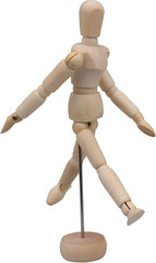 1PCS 5.5Inch Wood Mini Solid Wooden Art Human Manikin Mannequin Craft Model with