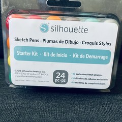Silhouette Ultimate Sketch Pen Set- 24 Pack – Cameo Portrait Curio Models – New