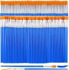 240-Piece Small Flat Tip Paint Brush Set, Fine Artist Brushes for Acrylic Oil