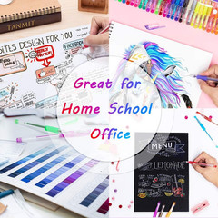 Glitter Gel Pens, 33 Colors Neon Glitter Pens Set Gel Art Markers with 40% Mo…