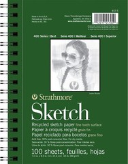 Strathmore 400 Series Recycled Sketch Pad, 5.5″x8.5″ Wire Bound, 100 Sheets