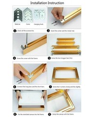 GVS-ART DIY Metal Floating Frame for 11X14″ Canvas Painting Art ，4/5″(2.1