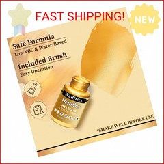 Wadities Acrylic Paint Metallic Gold, 250ml Gold Leaf Paint for Art Painting, Id