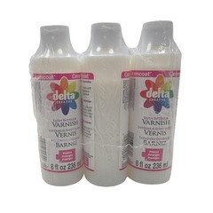 Delta Creative Ceramcoat Satin Interior Varnish 8oz 3-Pack 70079 Water Based