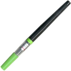 NEW Pentel Color Brush Art Pen LIGHT GREEN Ink Nylon Calligraphy Markers 5-Pack