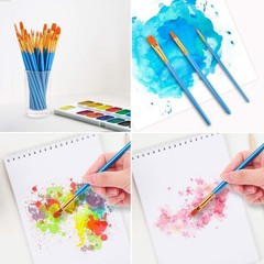 Versatile Artist Paintbrush Set: 20 Brushes for Oil, Acrylic, and Watercolor