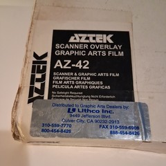 AZTEK AZ-42 Scanner Overlay Graphic Arts Film 100 Sheets – Still Factory Sealed
