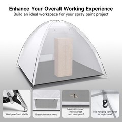 Portable Paint Booth Tent – 10x8x6.6ft Larger Spray Tents Large, Large