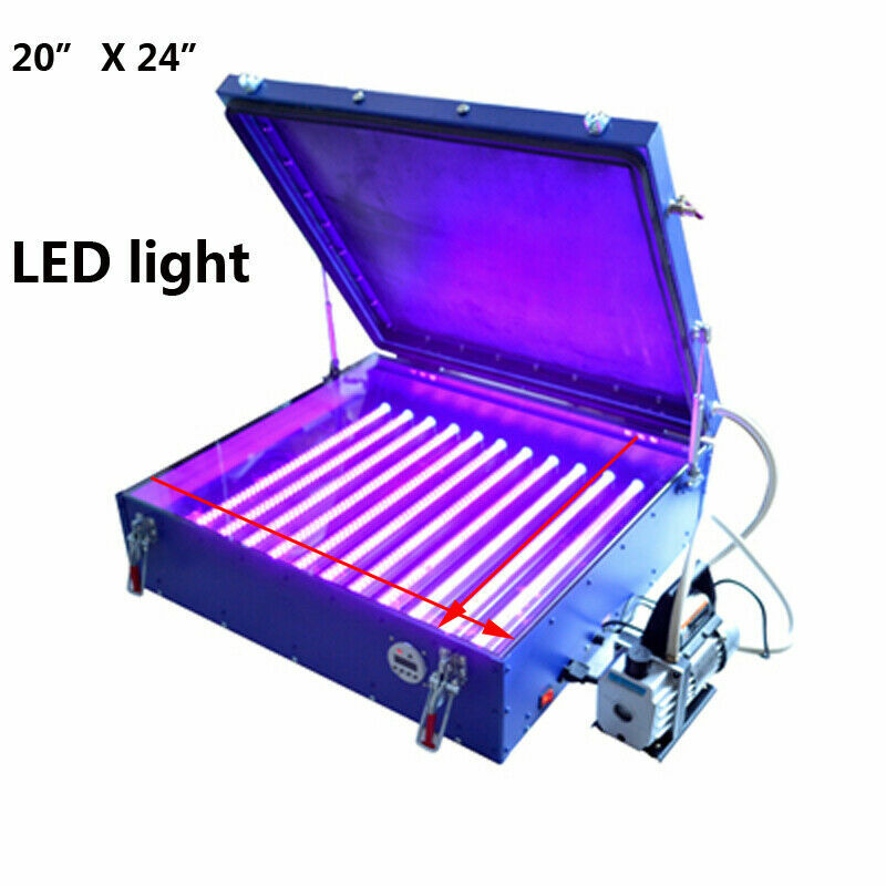 Tabletop Vacuum LED Exposure Unit 20″*24″ UV Exposure Unit w/Timer