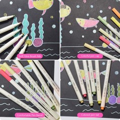 Metallic Marker Pens, 30 Colors Fine Tip Metallic Markers, Paint Pens for Bla…