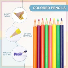 12Pcs Blue Colored Pencils Set for Artists Art Painting