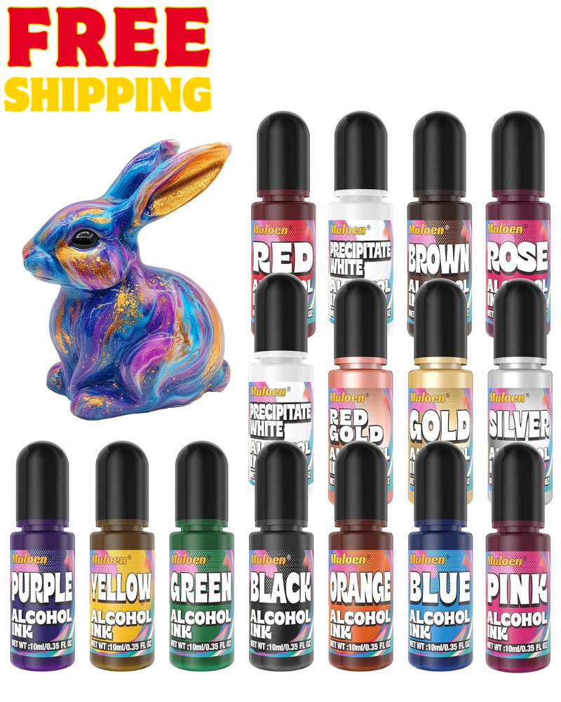 Alcohol Ink Set – 15 Colors Alcohol Inks for Resin, Highly Concentrated Alcoh…