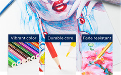 36 Pack Colored Pencils for Adult Coloring Books, Soft Core, Art Drawing Pencils