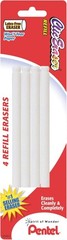 Quality Non-Abrasive Refill Erasers for Clic Erasers – Pack of 4, Rectangular