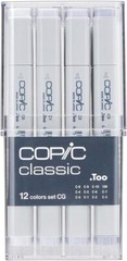 Copic Classic, Alcohol-based Markers, 12pc Set, Cool Gray (New ver.)