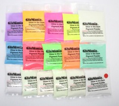 2oz DAY VISIBLE Glow in the Dark PIGMENT POWDERS now available in 12 Neon Colors