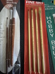Vintage Artist Paint Brush Lot Craftint Fine Sable Rose Art Red Sable New