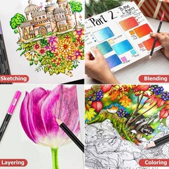 Soucolor 72-Color Colored Pencils for Adult Coloring Books, Soft Core, Artist…