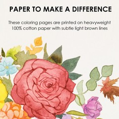 Autumn Watercolor Coloring Book 15 Sheets A5 8.3×5.8 Inch 100 Cotton Paper