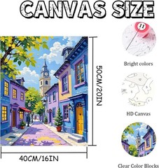 Paint by Numbers Kit for Adults, Scenery-Cityscape Adults Paint by Number Kits