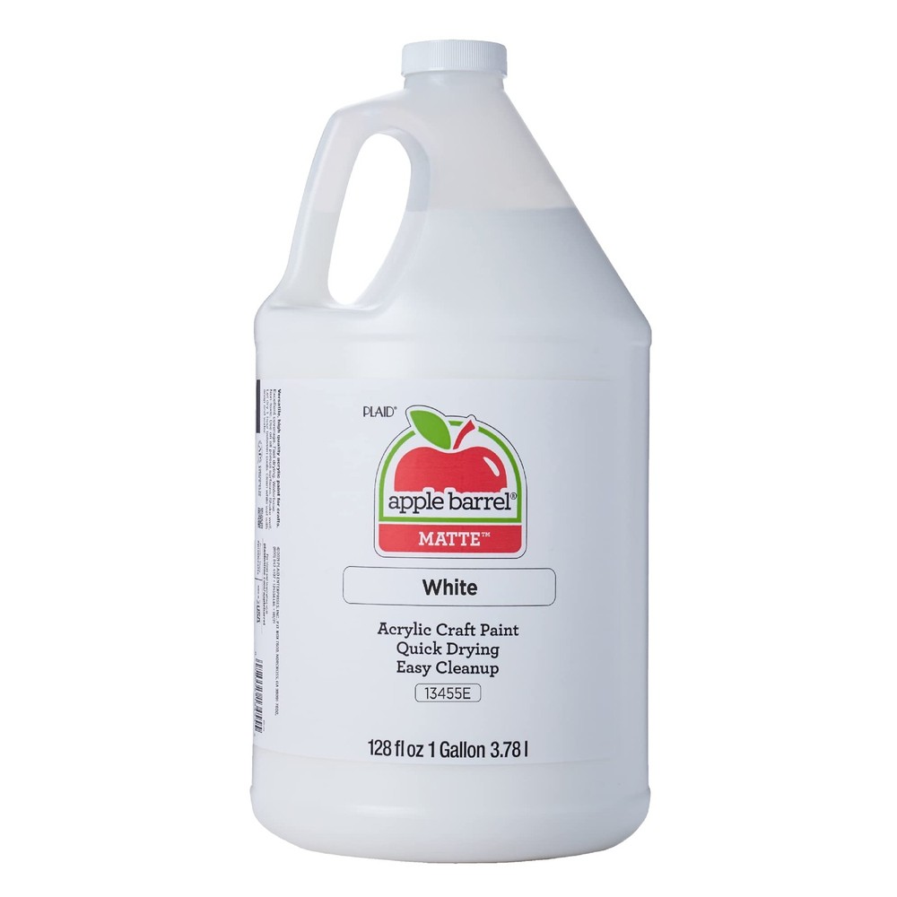 , Matte Acrylic Paint, One Gallon (128 fl oz), White, (Pack of 1)