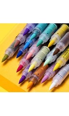Vibrant 120-Color Brush Tip Acrylic Markers – Ideal for All Art Projects