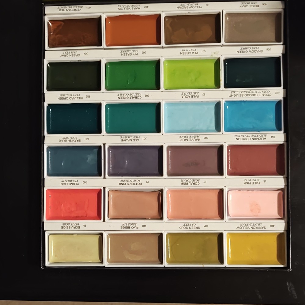 Kuretake Art Nouveau Watercolor Paint Set Pans, Japanese Pkg, Made in Japan