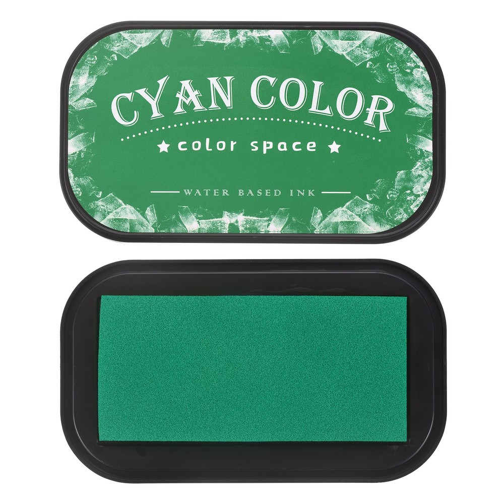 Cyan Large Ink Pads for Stamps, Fingerprint, Scrapbooking, 3.8 x 2.1 Inch