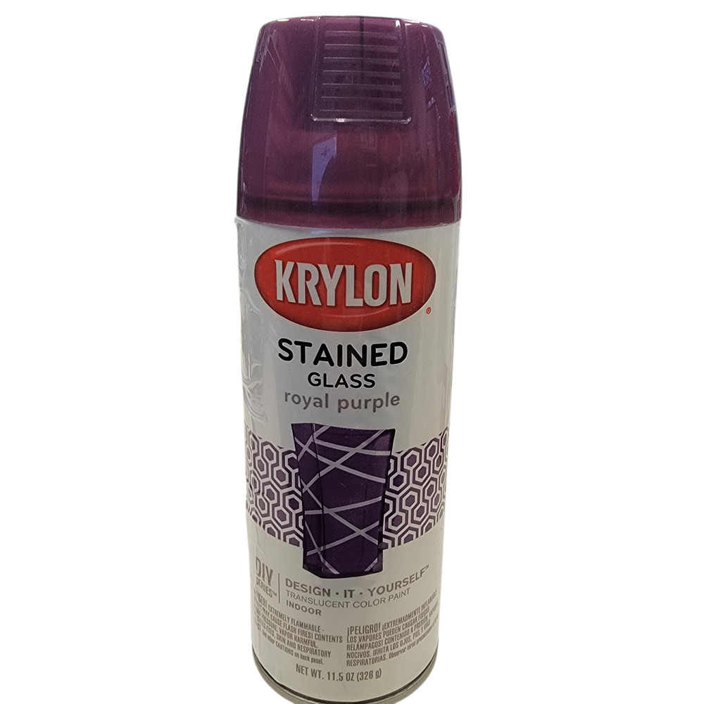 Krylon Stained Glass Spray Paint Royal Purple 11.5oz Translucent Indoor