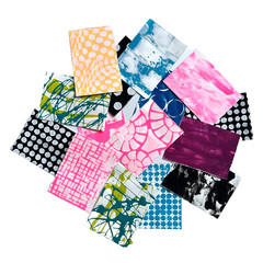 15 Hand Painted ATC Collage Paper Pack Mixed Media Bright Patterns & Texture