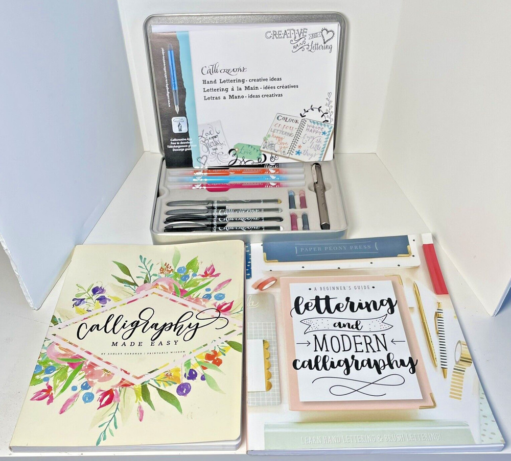 Manuscript Callicreative Hand Lettering Set w/2 How to Calligraphy books