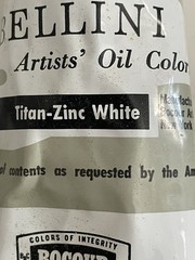BELLINI Oil Paint TITAN-ZINC WHITE & MARS VIOLET Vintage Pliable Tubes BOCOUR