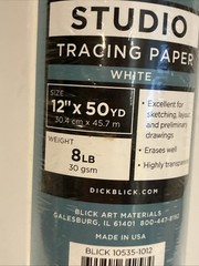 Blick Studio Tracing Paper Roll 12” X 50YD. 8lb. #10535-1012