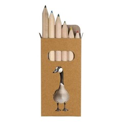 6 x ‘Canada Goose’ Short 85mm Pencils / Coloured Pencil Set (PE00088558)