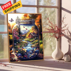 Paint by Numbers for Adults and Kids Beginner, Mountain Jar & YH03488